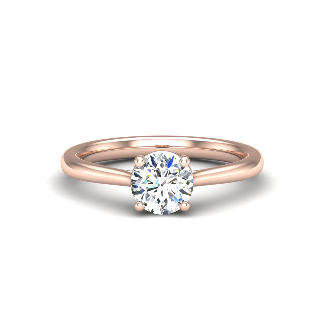 Lucy 4 Prong Solitaire with pinched shank